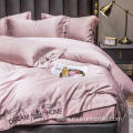 Skin-friendly Solid color Four sets of jacquard bedding